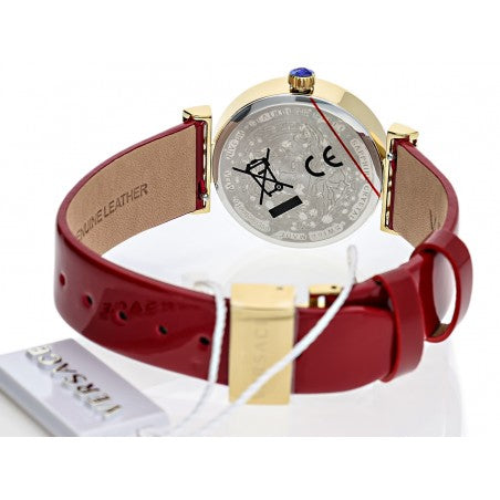  Shop Authentic Versace Greca Meander Red Dial Red Leather Strap Watch for Women - VELW00320 - Luxxuri