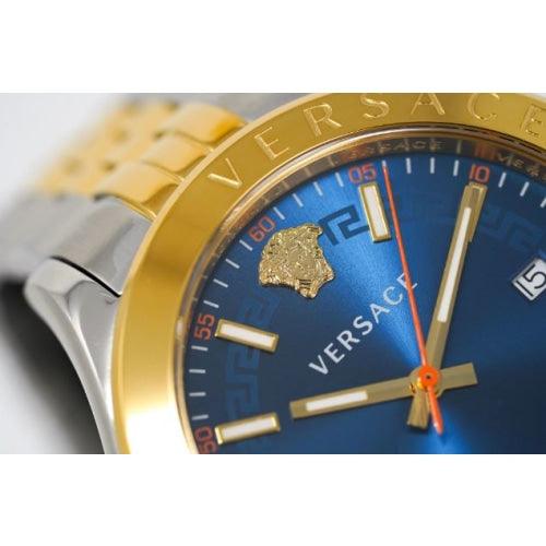  Shop Authentic Versace Hellenyium Quartz Blue Dial Two Tone Steel Strap Watch for Men - VEVK00520 - Luxxuri