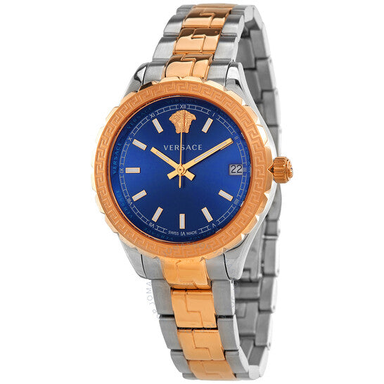  Shop Authentic Versace Hellenyium Blue Dial Two Tone Steel Strap Watch for Women - V12060017 - Luxxuri