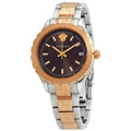  Shop Authentic Versace Hellenyium Brown Dial Two Tone Steel Strap Watch for Women - V12040015 - Luxxuri
