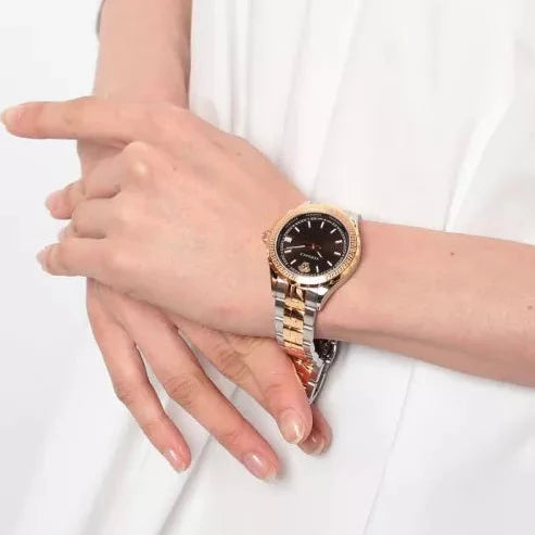  Shop Authentic Versace Hellenyium Brown Dial Two Tone Steel Strap Watch for Women - V12040015 - Luxxuri