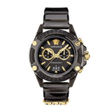  Shop Authentic Versace Icon Active Chronograph Black Dial Black Steel Strap Watch for Men - VEZ700421 - Luxxuri