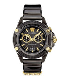  Shop Authentic Versace Icon Active Chronograph Black Dial Black Steel Strap Watch for Men - VEZ700421 - Luxxuri
