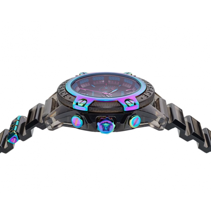  Shop Authentic Versace Icon Active Chronograph Quartz Black Dial Black Steel Strap Watch For Men - VEZ701022 - Luxxuri