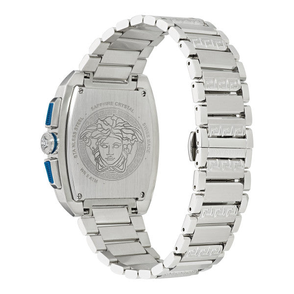  Shop Authentic Versace Dominus Chronograph Blue Dial Silver Steel Strap Watch For Men - VE6H00423 - Luxxuri