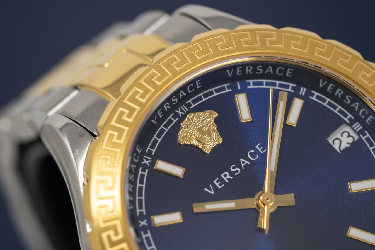  Shop Authentic Versace Hellenyium Blue Dial Two Tone Steel Strap Watch for Women - V12060017 - Luxxuri