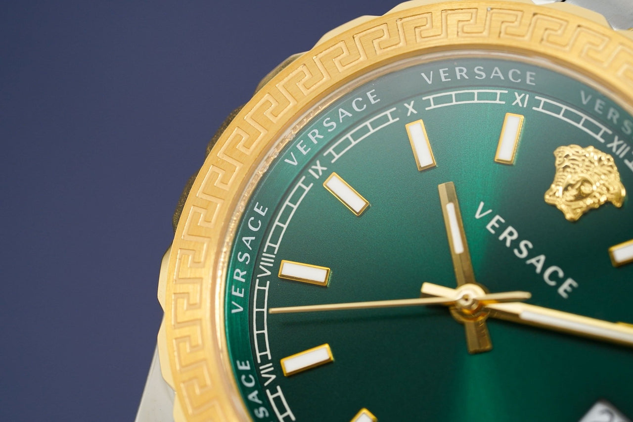 Shop Authentic Versace Hellenyium Green Dial Two Tone Steel Strap Watch for Women - V12050015 - Luxxuri