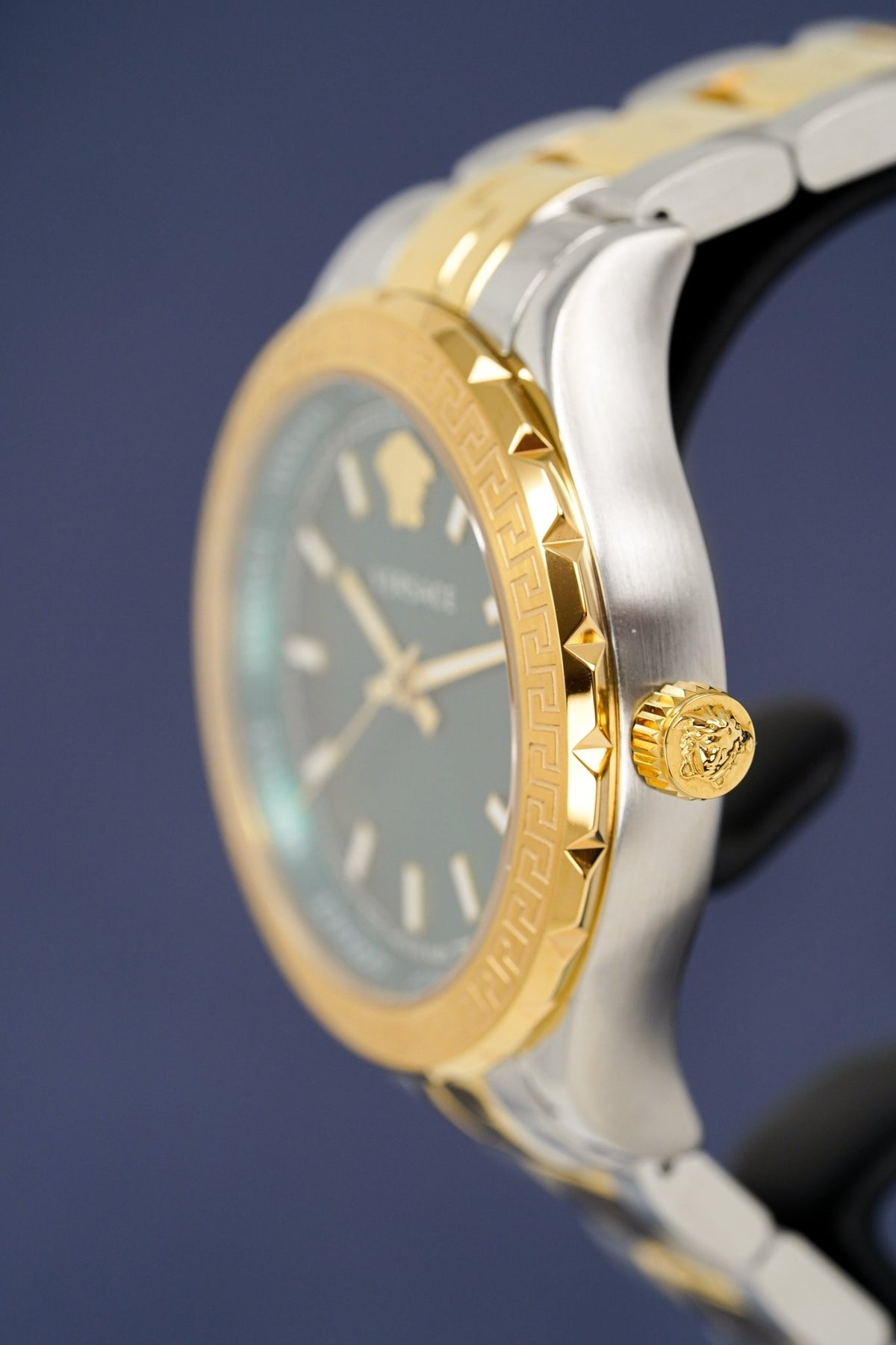  Shop Authentic Versace Hellenyium Green Dial Two Tone Steel Strap Watch for Women - V12050015 - Luxxuri