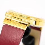  Shop Authentic Versace Greca Silver Dial Red Leather Strap Watch for Women - VEVH00420 - Luxxuri