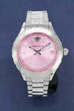  Shop Authentic Versace Hellenyium Pink Dial Silver Steel Strap Watch for Women - V12010015 - Luxxuri