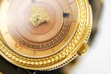  Shop Authentic Versace V Metal Icon Gold Dial Brown Strap Watch for Women - VLC130016 - Luxxuri