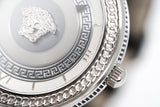  Shop Authentic Versace V Metal Icon Silver Dial Black & Silver Strap Watch for Women - VLC010014 - Luxxuri