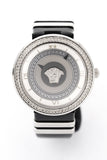  Shop Authentic Versace V Metal Icon Silver Dial Black & Silver Strap Watch for Women - VLC010014 - Luxxuri