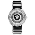  Shop Authentic Versace V Metal Icon Silver Dial Black & Silver Strap Watch for Women - VLC010014 - Luxxuri