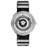  Shop Authentic Versace V Metal Icon Silver Dial Black & Silver Strap Watch for Women - VLC010014 - Luxxuri