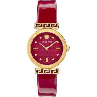  Shop Authentic Versace Greca Meander Red Dial Red Leather Strap Watch for Women - VELW00320 - Luxxuri