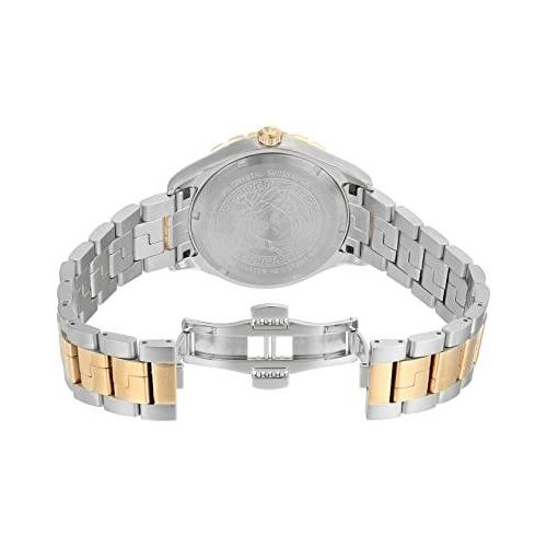  Shop Authentic Versace Hellenyium GMT Black Dial Two Tone Steel Strap Watch for Men - V11040015 - Luxxuri