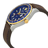  Shop Authentic Versace Hellenyium GMT Blue Dial Brown Leather Strap Watch for Men - V11080017 - Luxxuri