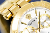  Shop Authentic Versace V Racer Chronograph White Dial Gold Steel Strap Watch for Men - VBR060017 - Luxxuri