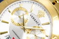  Shop Authentic Versace V Racer Chronograph White Dial Gold Steel Strap Watch for Men - VBR060017 - Luxxuri