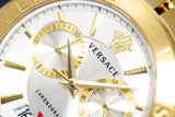  Shop Authentic Versace V Racer Chronograph White Dial Gold Steel Strap Watch for Men - VBR060017 - Luxxuri