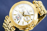  Shop Authentic Versace V Racer Chronograph White Dial Gold Steel Strap Watch for Men - VBR060017 - Luxxuri