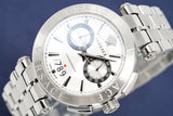  Shop Authentic Versace Aion Chronograph White Dial Silver Steel Strap Watch for Men - VBR040017 - Luxxuri