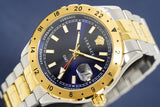  Shop Authentic Versace Hellenyium GMT Blue Dial Two Tone Steel Strap Watch for Men - V11060017 - Luxxuri