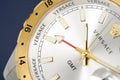 Versace Hellenyium GMT Silver Dial Two Tone Steel Strap Watch for Men - V11030015