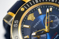  Shop Authentic Versace V Extreme Chronograph Blue & Gold Tone Dial Blue Rubber Strap Watch for Men - VCN010017 - Luxxuri