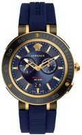  Shop Authentic Versace V Extreme Chronograph Blue & Gold Tone Dial Blue Rubber Strap Watch for Men - VCN010017 - Luxxuri
