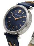  Shop Authentic Versace V-Twist Quartz Blue Dial Blue Leather Strap Watch for Women - VELS00119 - Luxxuri