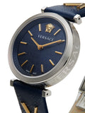  Shop Authentic Versace V-Twist Quartz Blue Dial Blue Leather Strap Watch for Women - VELS00119 - Luxxuri
