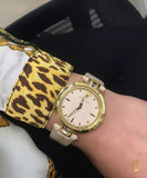  Shop Authentic Versace Olympo Quartz White Dial Beige Leather Strap Watch for Women - VAN050016 - Luxxuri