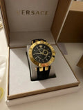  Shop Authentic Versace V-Race Quartz Black Dial Black Leather Strap Watch For Men - VEBV00119 - Luxxuri