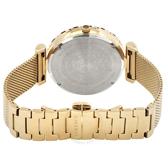  Shop Authentic Versace Palazzo Empire Greca Black Dial Gold Mesh Bracelet Watch for Women - VEDV00519 - Luxxuri