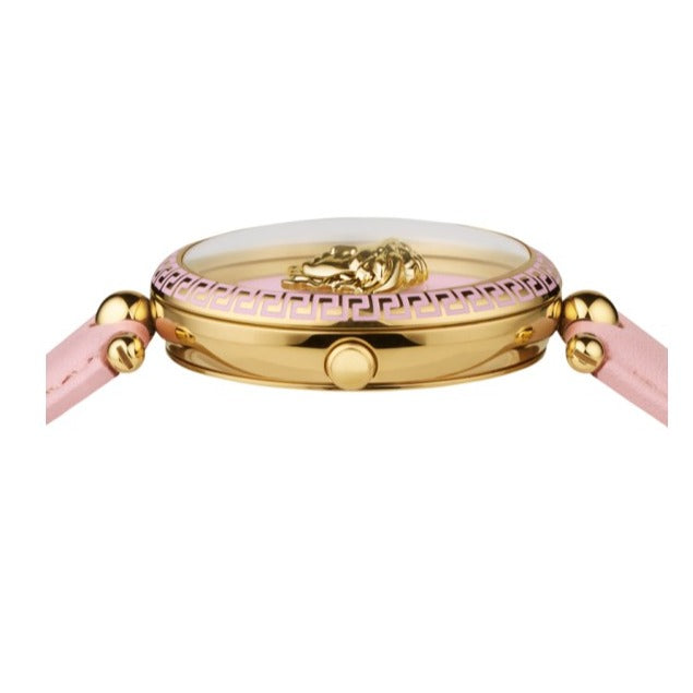  Shop Authentic Versace Palazzo Empire Pink Dial Pink Leather Strap Watch for Women - VCO030017 - Luxxuri