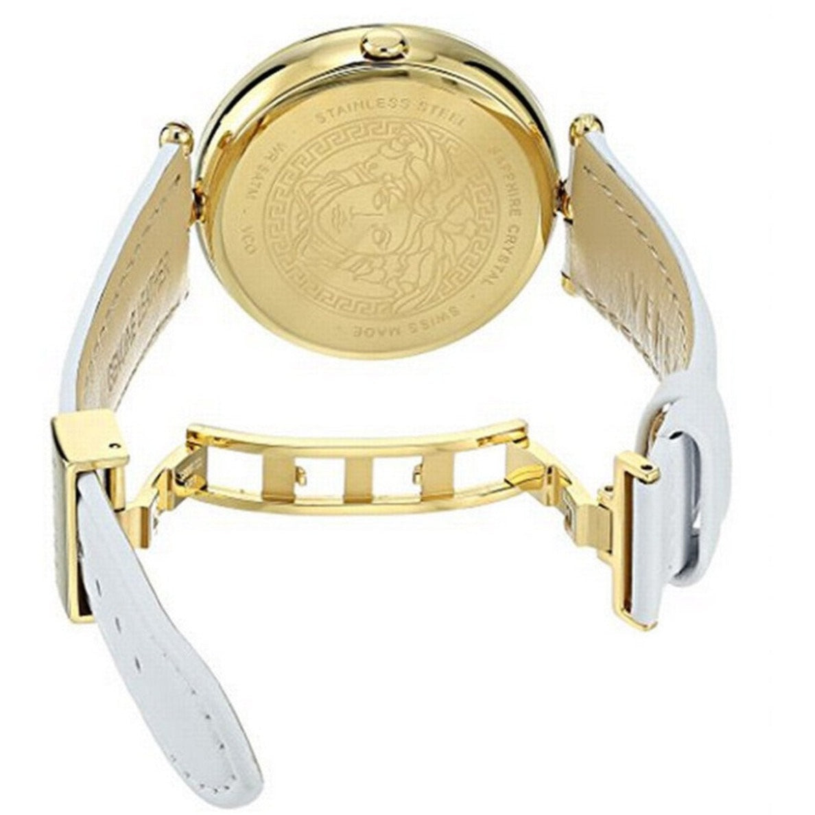  Shop Authentic Versace Palazzo Empire White Dial White Leather Strap Watch for Women - VCO040017 - Luxxuri