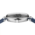 Versace Palazzo Empire Black Dial Blue Leather Strap Watch for Women - VCO080017