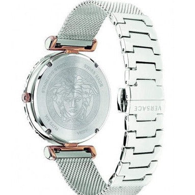  Shop Authentic Versace Palazzo Empire Silver Dial Silver Mesh Bracelet Watch for Women - VEDV00419 - Luxxuri
