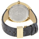  Shop Authentic Versace Shadov Quartz Gold Dial Black Leather Strap Watch for Women - VEBM00318 - Luxxuri
