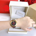  Shop Authentic Versace Shadov Quartz Red Dial Red Leather Strap Watch for Women - VEBM00918 - Luxxuri