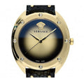  Shop Authentic Versace Shadov Gold Dial Green Leather Strap Watch For Women - VEBM01018 - Luxxuri