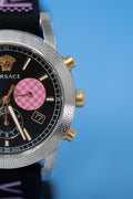  Shop Authentic Versace Sport Tech Chronograph Black Dial Black Rubber Strap Watch for Women - VELT00619 - Luxxuri