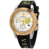 Shop Authentic Versace Sports Tech Chronograph Silver Dial Black Rubber Strap Watch for Women - VELT00519 - Luxxuri