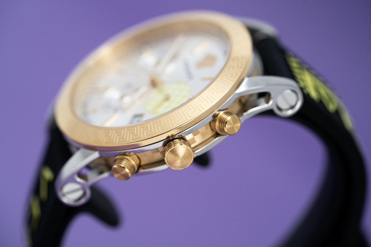  Shop Authentic Versace Sports Tech Chronograph Silver Dial Black Rubber Strap Watch for Women - VELT00519 - Luxxuri