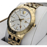 Shop Authentic Versace Univers Quartz White Dial Gold Steel Strap Watch for Men - VEBK00518 - Luxxuri