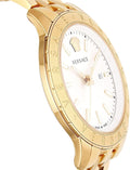  Shop Authentic Versace Univers Quartz White Dial Gold Steel Strap Watch for Men - VEBK00518 - Luxxuri