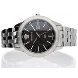  Shop Authentic Versace Univers Analog Black Dial Silver Steel Strap Watch for Men - VEBK00418 - Luxxuri