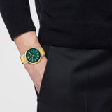  Shop Authentic Versace V-Auria Quartz Green Dial Two Tone Steel Strap Watch for Men - VE0F00425 - Luxxuri
